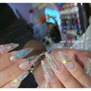 móng giả_nail box móng thiết kế tráng gương cực quang