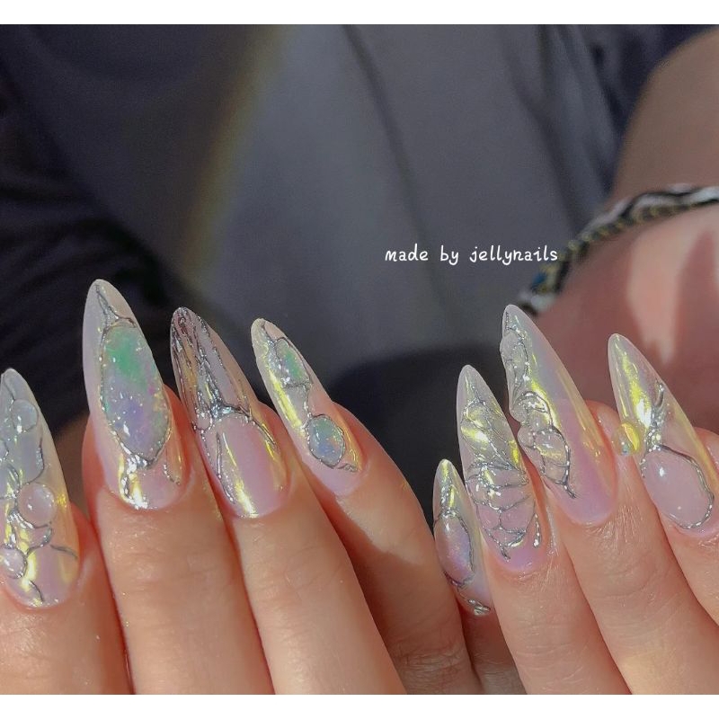 móng giả_nail box móng thiết kế tráng gương cực quang