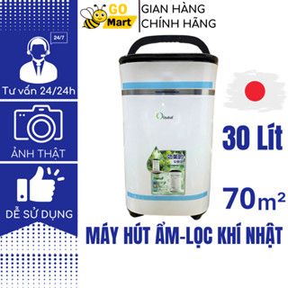 Máy hút ẩm Nhật Bản loại 30L sấy quần áo hút bụi mịn Go Mart
