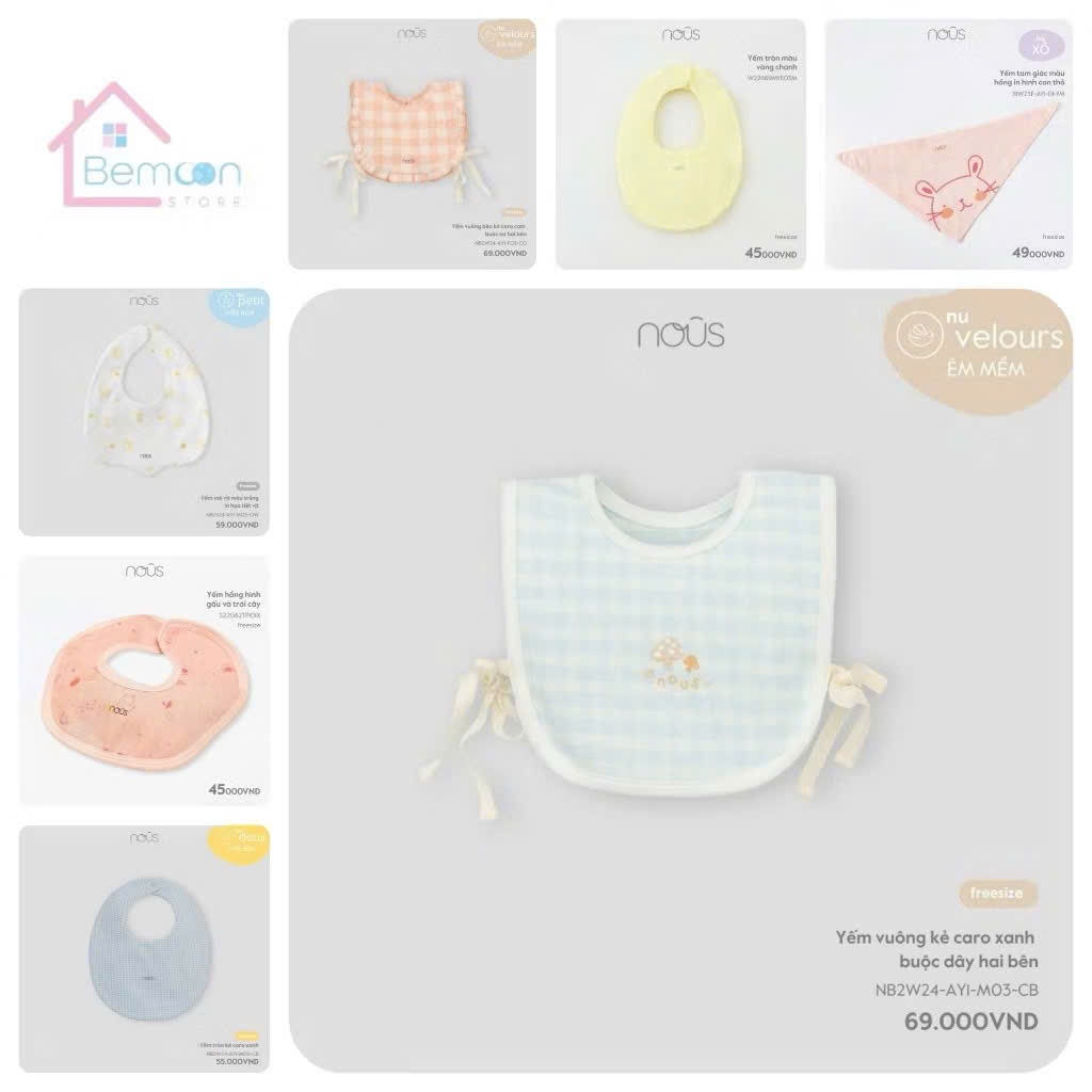 Yếm xô Nous cotton cho bé