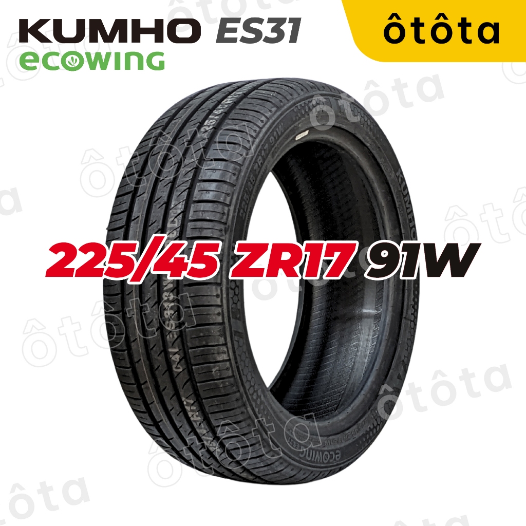 Lốp ô tô Kumho 225/45 R17 91W Ecowing ES31 – Chính Hãng BH 5 năm (225/45R17, 225 45 R17)