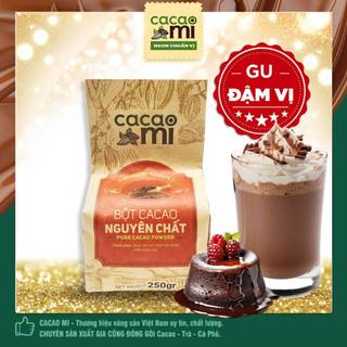  Bột Cacao Nguyên Chất Không Đường CACAOMI Premium Gu Đậm Vị - Pha Socola Trà Sữa Bánh Chocolate 