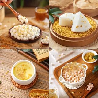 Quế hoa 100g, trà hoa quế, mộc quế sấy lạnh, dùng pha trà, làm bánh, làm thạch, nấu chè