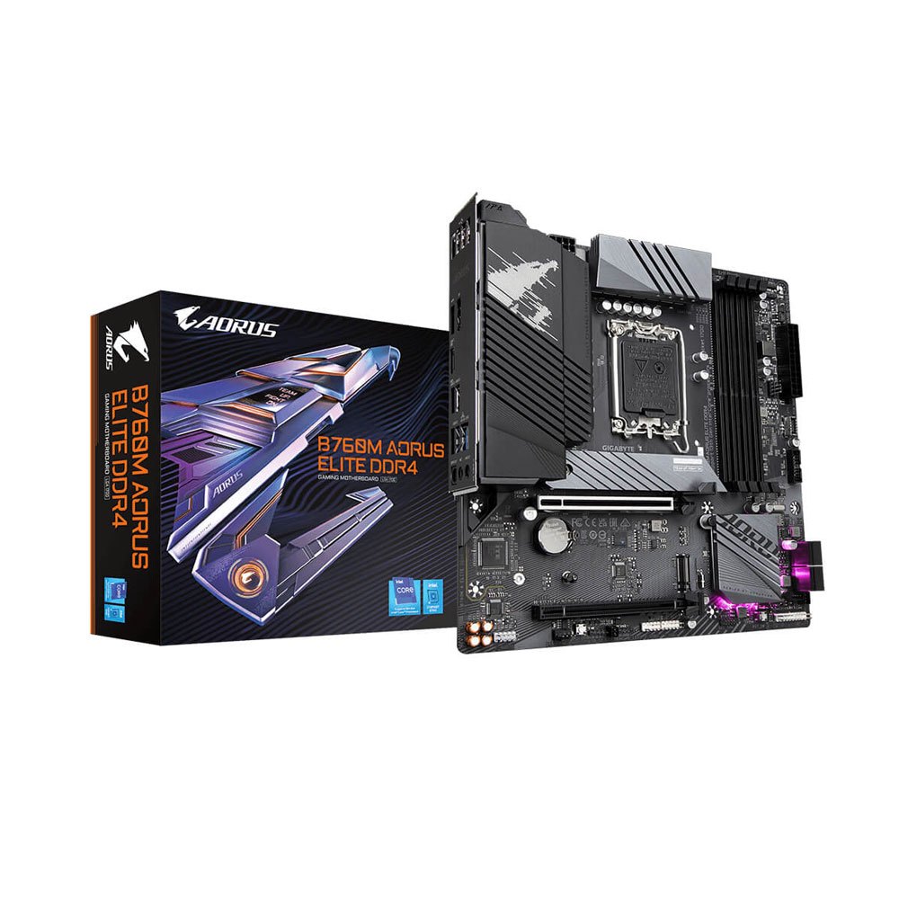 Mainboard Gigabyte B760M AORUS ELITE DDR4 - Hàng Chính Hãng - Bảo Hành 3 Năm