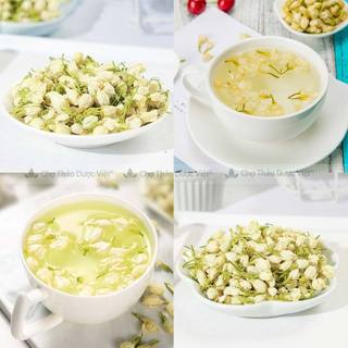 Hoa nhài sấy lạnh 100g, trà hoa lài nguyên bông, nụ nhài trắng, thơm, dùng pha trà, ướp trà, làm đẹp da, chống lão hóa