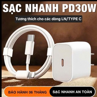 Cốc sạc nhanh 20W chân TYPE C/LN thiết kế chân dẹt bảo hành 6 tháng