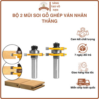 Mũi Phay Gỗ - Mũi Soi Ghép Ván Nhân Thẳng Muwang - Chất Lượng Cao, Độ Chính Xác Tuyệt Đối