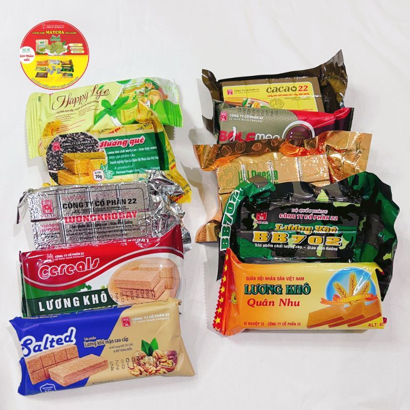 Lương Khô Mix 5 Vị CaCao, Quân Nhu, Hương Quê, Bay,  BB702 Hàng Chuẩn Công Ty CP 22