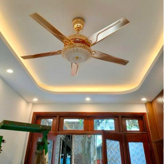 Quạt Trần Đèn 5 Cánh Thép Hiện Đại Động Cơ DC Siêu Tiết Kiệm Điện,6 Tốc Độ GIó Có Đảo Chiều( Loại 1)_ĐÈN LED NHẬP KHẨU