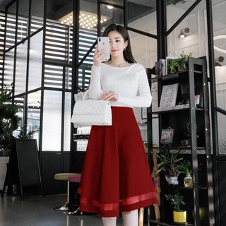 *Chân váy xòe phối lưới chất tuyết mưa kiểu dáng sang trọng dễ phối đồ