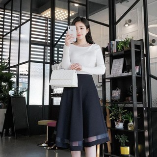 *Chân váy xòe phối lưới chất tuyết mưa kiểu dáng sang trọng dễ phối đồ