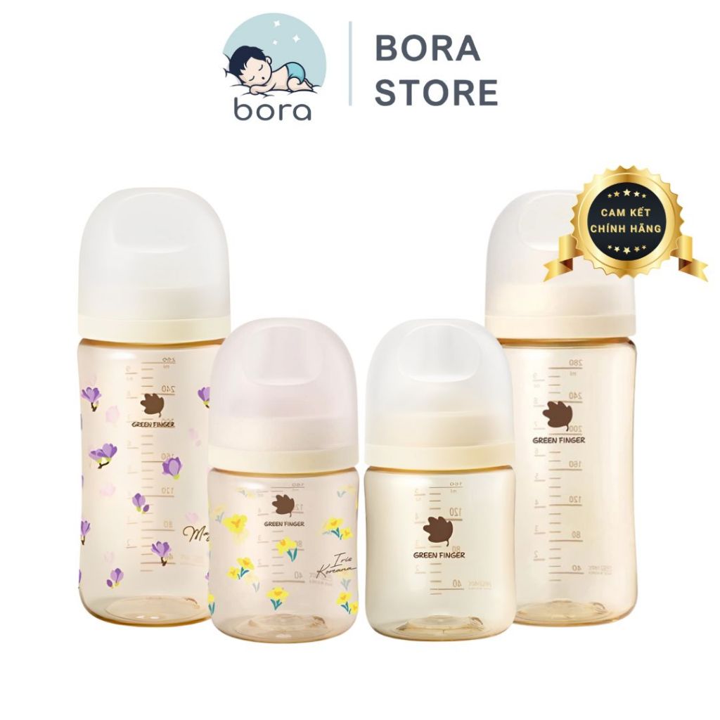  Bình sữa Green Finger Hàn Quốc chính hãng cho bé 160ml 280ml  Được chọn núm S M L LL  