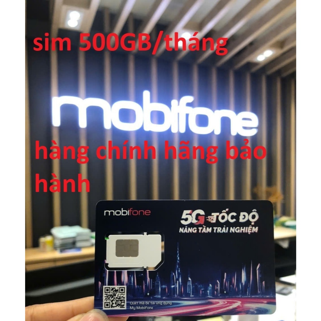 SIM 4G, 5G MOBIFONE 500GB/THÁNG 12MDT150, BẢO HÀNH 12 THÁNG (CÓ ESIM)