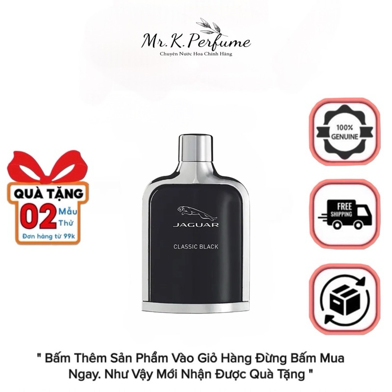 10ml Nước Hoa Nam Jaguar Classic Black EDT.