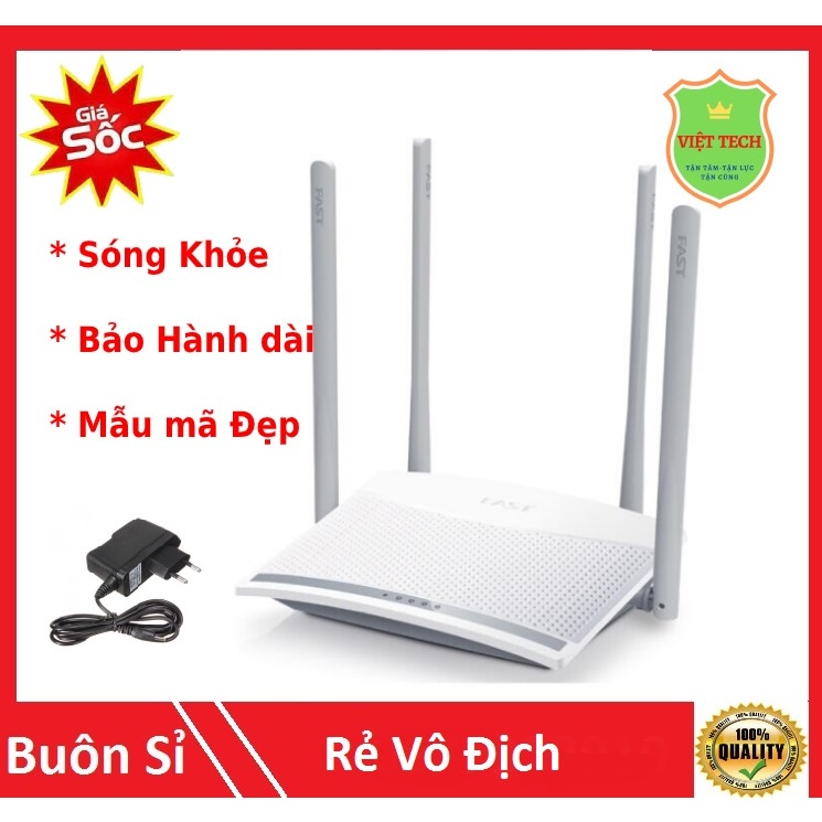 Bộ phát wifi xuyên tường thanh lý giá rẻ 4 râu - BH đến 12T