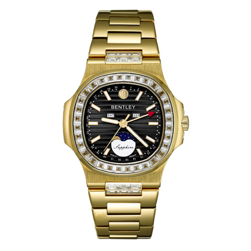 [Chính Hãng 100%] Đồng Hồ Nam Bentley BL2340 (2340) Máy Quartz (Pin) Kính Sapphiare Mặt Vuông Siz 41