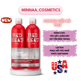 Combo Dầu Gội Xả Tigi Đỏ Bed Head Giành Cho Tóc Hư Tổn Chuẩn Hàng Mỹ Xách Tay 750ml