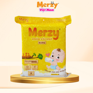 Khăn Khô Đa Năng Merzy Cho Bé Cao Cấp 900gram Bề Mặt Kim Cương Dùng Thay Khăn Sữa Cho Bé 14x19 Cm
