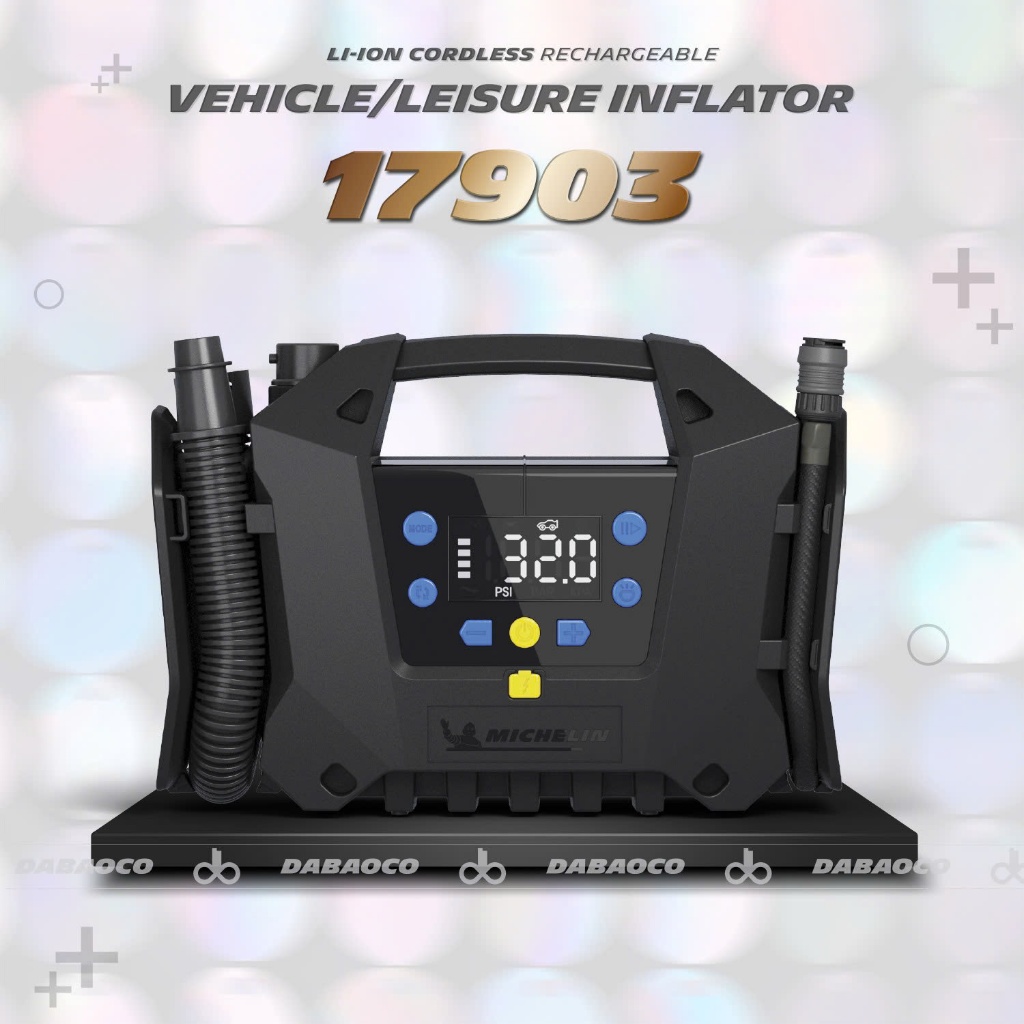 Bơm Xe Bơm Lốp Xe Ô Tô Mini Michelin 17903 Cửa Hàng Lốp Bích Thư, Bơm Lốp Tốc Độ Bơm Nhanh