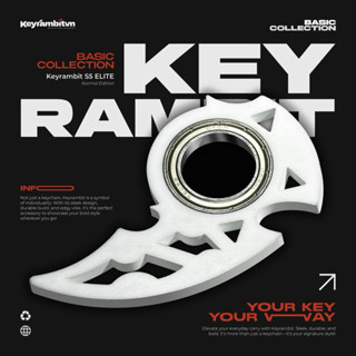 [HEX] Keyrambit S5 Hex - Móc Khoá Xả Stress - Phiên Bản Trắng/ Đen - Có Thể Gắn Charm - Tặng Kèm Charm Ngẫu Nhiên