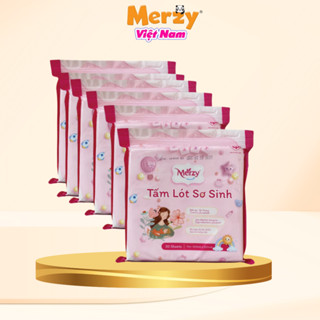 Combo 6 gói Tấm Lót Sơ Sinh MERZY 3 Lớp Siêu Thấm Hút An Toàn Cho Bé 30 Miếng 200mm x 210mm