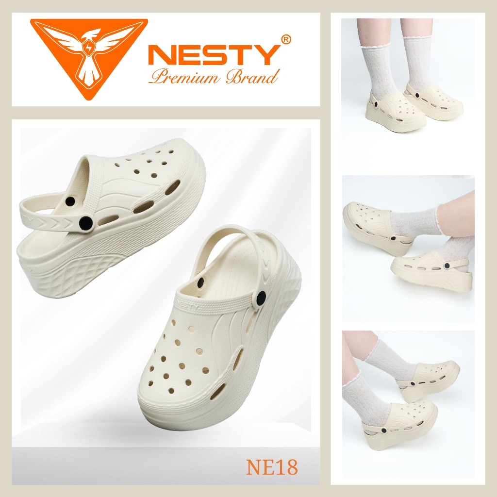 [Tặng Charm 3D] DÉP SỤC ĐẾ CAO CHÍNH HÃNG NESTY MÃ NE18