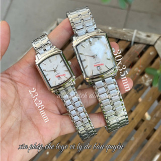 Đồng Hồ Nam Nữ Cặp Đôi 803M Longi Dây Thép - Size 28mm/30mm