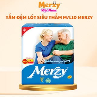 Tấm đệm Lót Người Lớn Merzy 45cmx72cm Siêu Thấm Miếng Lót Chống Thấm Cho Mẹ Sau Sinh 10 Miếng/ Gói