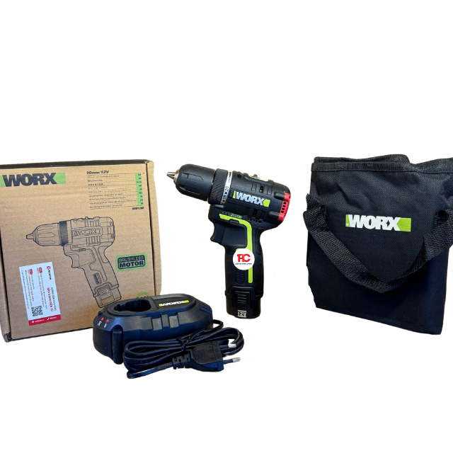 Máy khoan vặn xít dùng pin Li-ion 12V  WORX WU130 động cơ Không chổi than chính hãng | HÙNG CƯỜNG TO