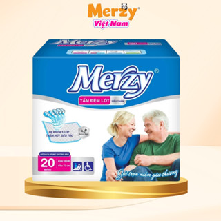 Tấm Đệm Lót Merzy 20 Miếng 5 Lớp Thấm Hút Tấm Lót Cho Người Già Khô Thoáng Mềm Mại 45cm*72cm