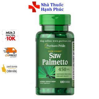 Hỗ trợ đường tiết niệu và tuyến tiền liệt Saw Palmetto 450 mg 100v Puritan’s Pride - Hàng Nội Địa