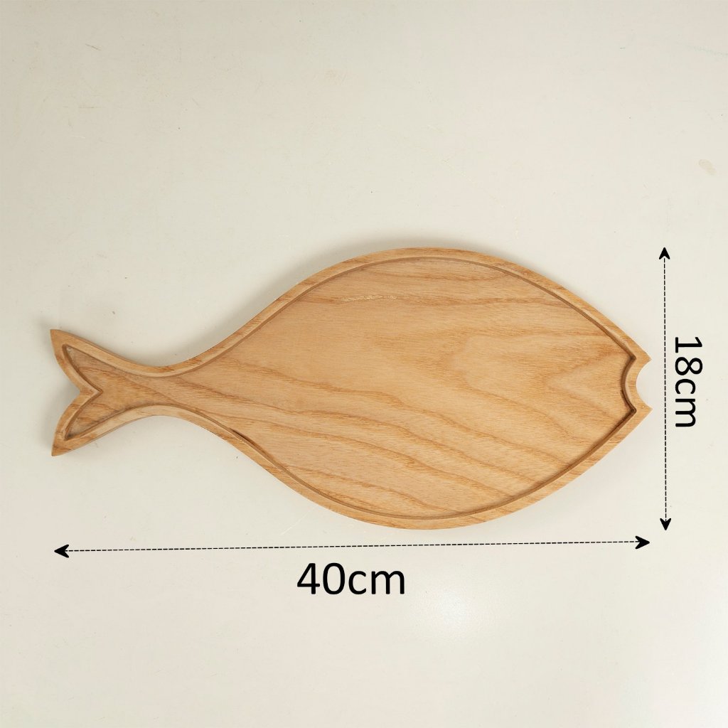 [ Giá xưởng ] Khay,thớt gỗ decor, sang trọng, sài bền 04 Con cá - Luxi Decor