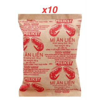  COMBO 50 Gói  CHÍNH HÃNG  Mì Miliket 2 Tôm 65Gam – Mì Ăn Liền Hương Vị Truyền Thống 