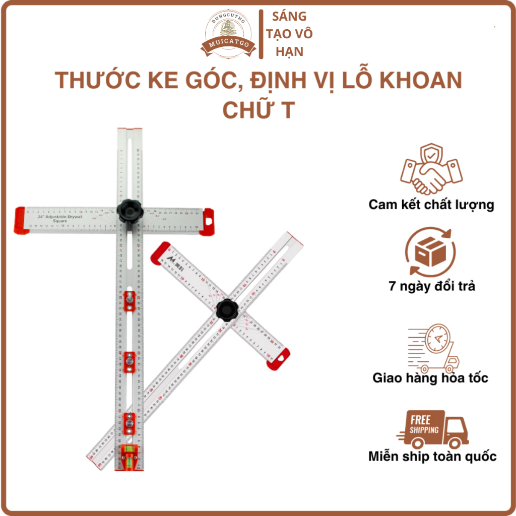 Thước đa năng, thước đo góc chữ T đa năng cao cấp hợp kim nhôm