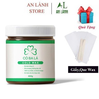 Combo Wax Lông Cỏ Ba Lá 400G + Mỡ Trăn Cỏ Ba Lá 5ML [ Tặng giấy và que wax ] Giúp Triệt Sạch Lông Chân Tay Nách Bikini..