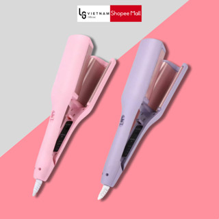 Máy dập sóng Hippie LIG rãnh sâu size 32 chuẩn size Hàn Quốc chất liệu gốm sứ chăm sóc tóc ion âm  - Bảo hành chính hãng