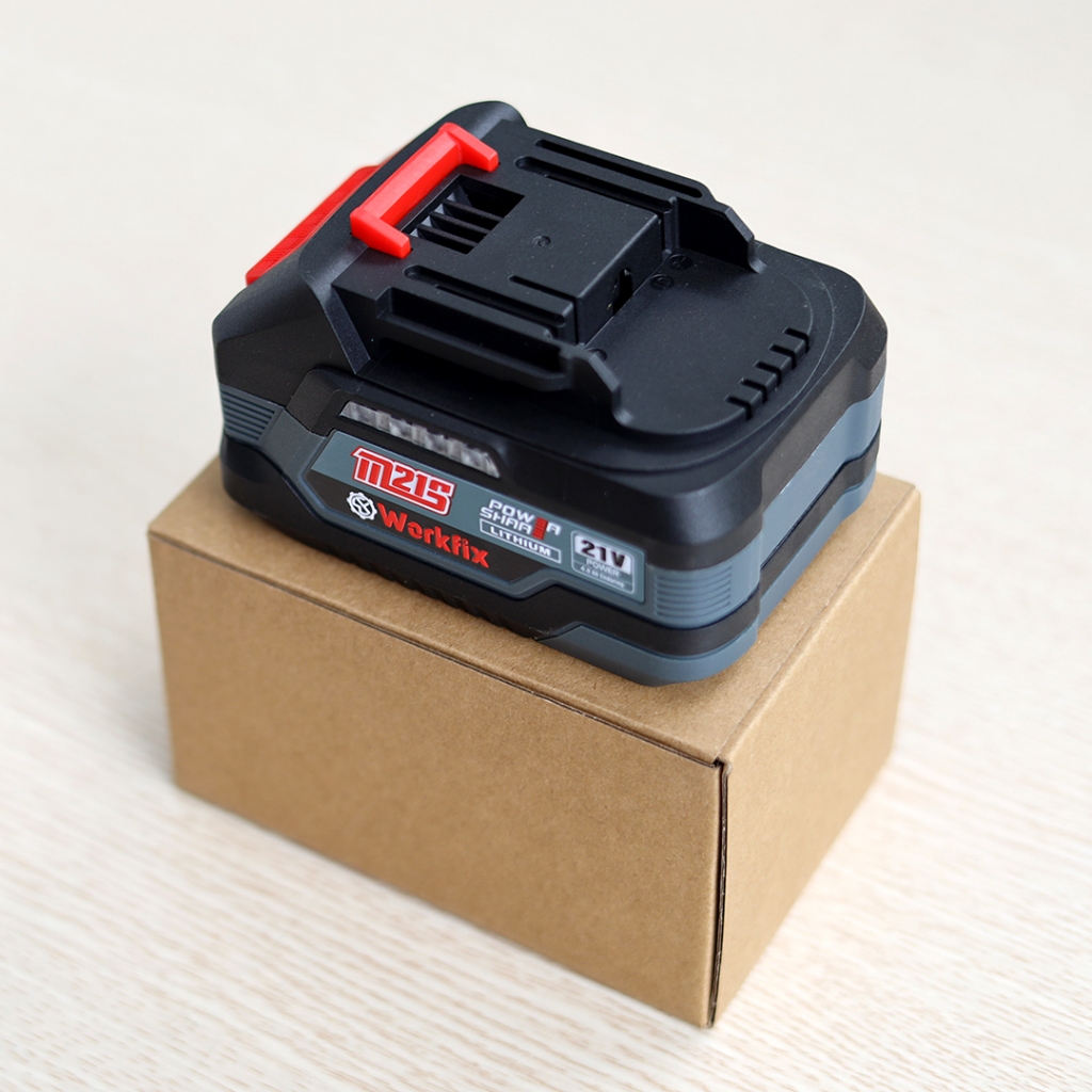 Pin máy Khoan, Pin Workfix 4Ah PLUS Màu Xám, Dung lượng chuẩn 4Ah, mạch 4 mosfet dòng xả cao | BigBuy360 - bigbuy360.vn