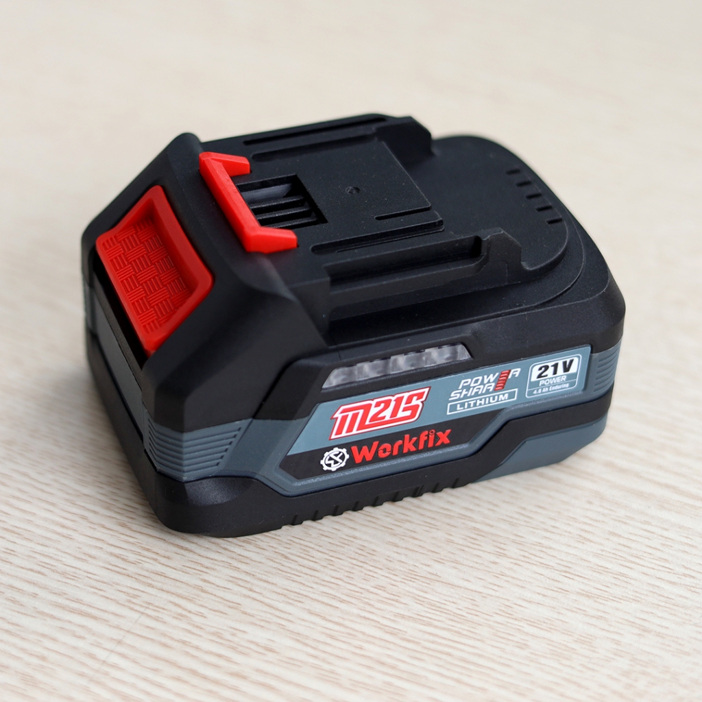 Pin máy Khoan, Pin Workfix 4Ah PLUS Màu Xám, Dung lượng chuẩn 4Ah, mạch 4 mosfet dòng xả cao | BigBuy360 - bigbuy360.vn