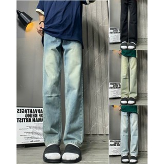 Quần Jean Nam Màu Xanh Quốc Dân, Quần Jean Baggy Nam Trơn Basic Ống Đứng Siêu Đẹp