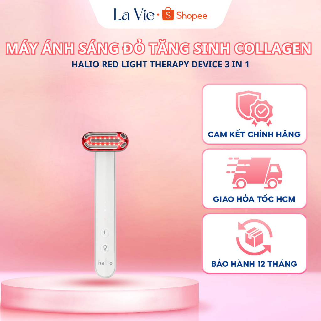  Máy Đẩy Tinh Chất Ánh Sáng Đỏ Giúp Trẻ Hoá Da Halio Red Light Therapy Device 3 in 1 |BH 12 tháng 