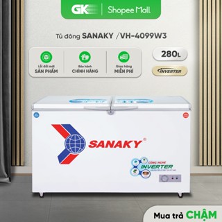 VH-4099W3 - Tủ Đông Sanaky VH-4099W3 1 NGĂN ĐÔNG 1 NGĂN MÁT, 2 CỬA, 280 LÍT