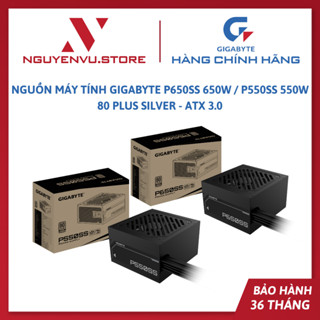 Nguồn máy tính Gigabyte P650SS 650W / P550SS 550W 80 Plus Silver - ATX 3.0 - Hàng chính hãng