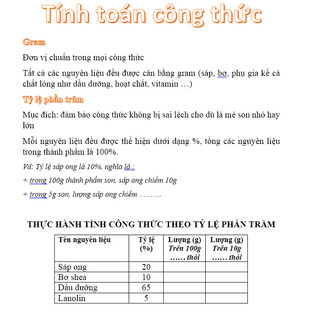 TÀI LIỆU LÀM SON HANDMADE