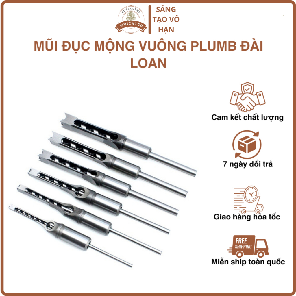 ✔️ Mũi đục mộng vuông Plumb Đài Loan