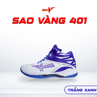 GIÀY BÓNG CHUYỀN CHÍNH HÃNG SAO VÀNG 401 XANH TRẮNG - TẶNG KÈM TẤT