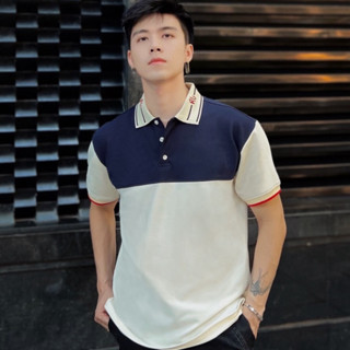 Áo Polo Nam Ru Mero Thêu Cổ Kết Hợp Viền Tay Áo Màu Đỏ - Áo Polo Nam Chất Liệu Cotton Cao Cấp New 2024