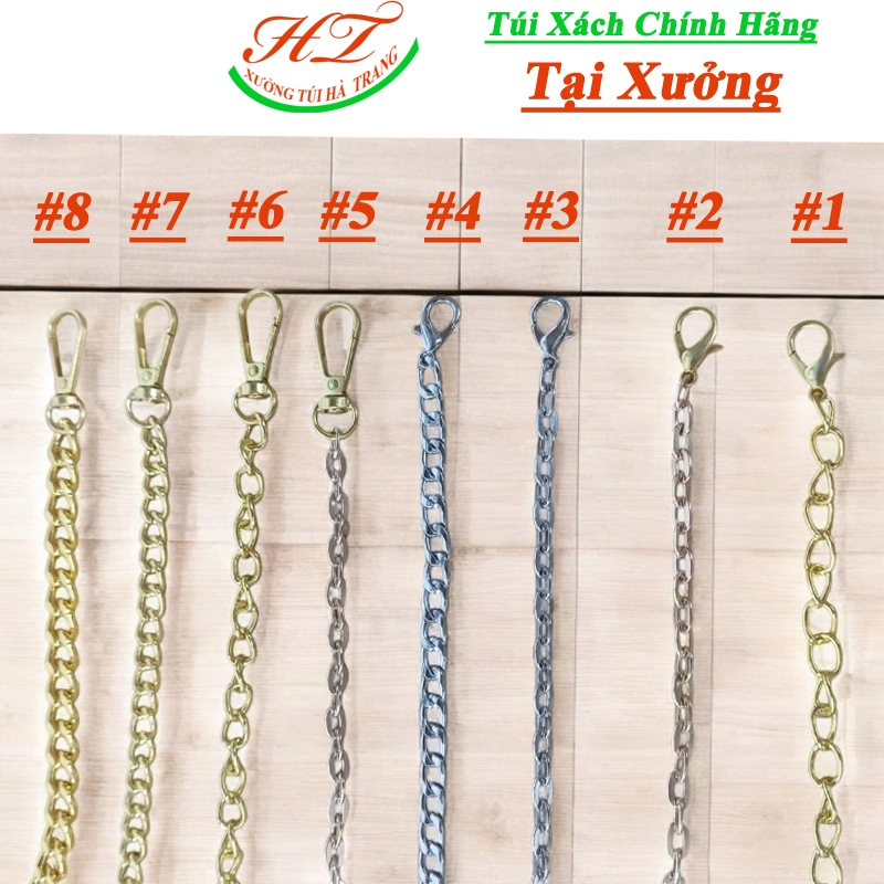 Dây Xích Kim Loại Đeo Túi Xách Đa Năng Hà Trang, Dây Đeo Túi Xích Đa Năng Phụ Kiện Túi Xách