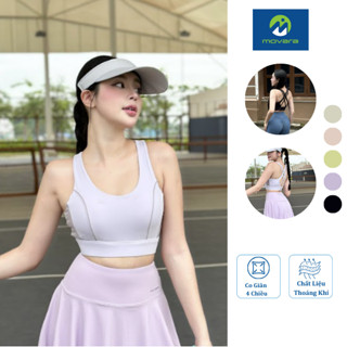 Áo Bra Nữ Tập Pickleball MOVARA Thể Thao Chất Đúc Su Mát Lạnh Có Mút Đẩy Ngực Thấm Hút Mồ Hôi Cao Cấp QC12