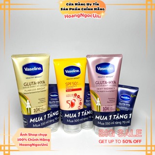  Sữa dưỡng thể Vaseline Gluta Hya tặng kèm tuýp 70ml chính hãng Unilever 