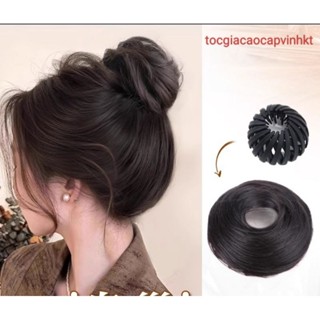 Tóc giả búi tóc tổ chim trùm đầu mới